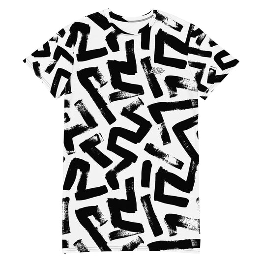 LiqUp Womenz T-shirt Dress (Scrabble)